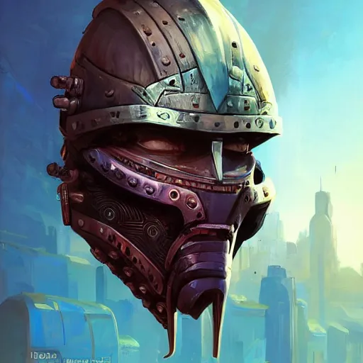 Image similar to cyberpunk viking helmet mask warrior goddess robot ninja fantasy, art gta 5 cover, official fanart behance hd artstation by jesper ejsing, by rhads, makoto shinkai and lois van baarle, ilya kuvshinov, ossdraws