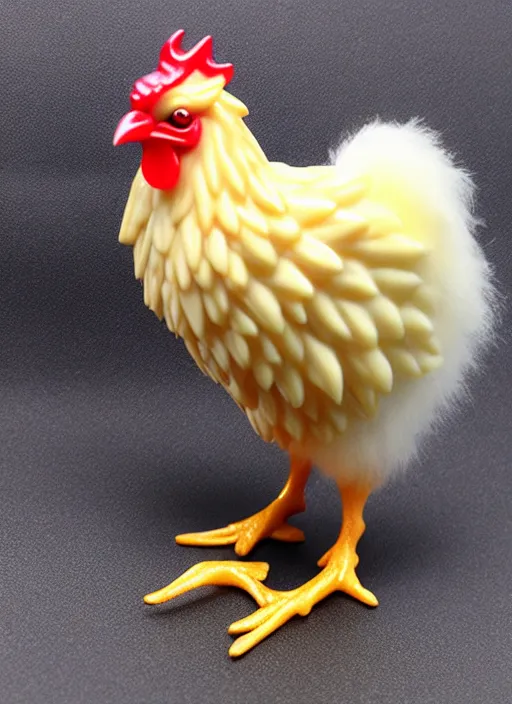 Prompt: 80mm resin detailed miniature of fluffy chicken, Product Introduction Photos, 4K, Full body, simple background