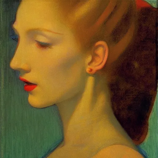 Image similar to a beautiful girl's face made of ivory and gold filigree, film still by edward hopper, by Pontormo, by klimt, pre-raphaelite. art noveau, art noveau, highly detailed, strong lights, liminal, eerie, Bright pastel colors