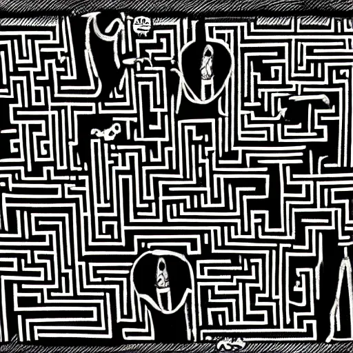 Image similar to a nightmare maze