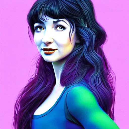 Image similar to richly detailed color illustration of young kate bush illustrated by artgerm and mina petrovic and timothy kong and marina federovna. 3 d shadowing