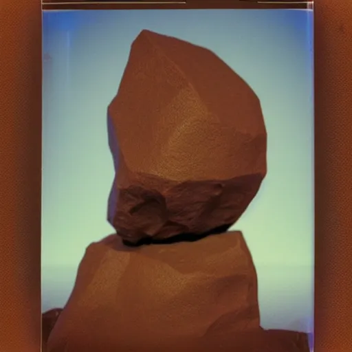 Image similar to polaroid of a mars sculpture