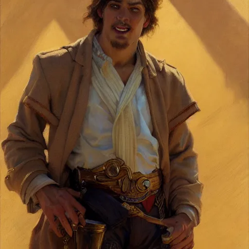 Prompt: attractive male, character design. highly detailed painting by gaston bussiere, craig mullins, j. c. leyendecker, mid shot, 8 k