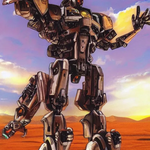 Image similar to Jesus Christ piloting a giant mech in the desert, portrait photo, detailed face