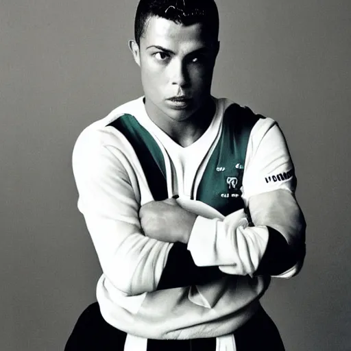 Image similar to ronaldo nazario portrait by mario testino, year 2 0 0 0