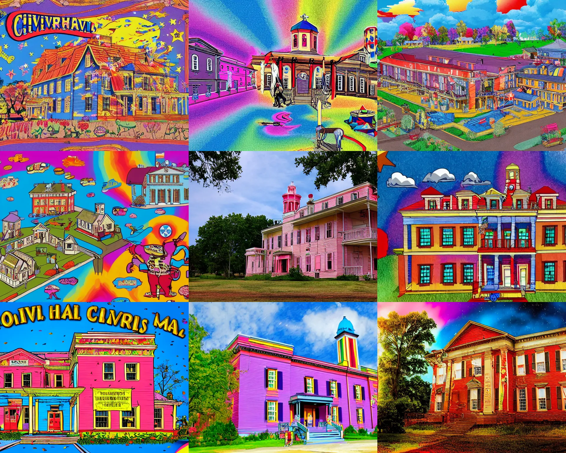 Prompt: Civil war hospital, in the style of Lisa Frank