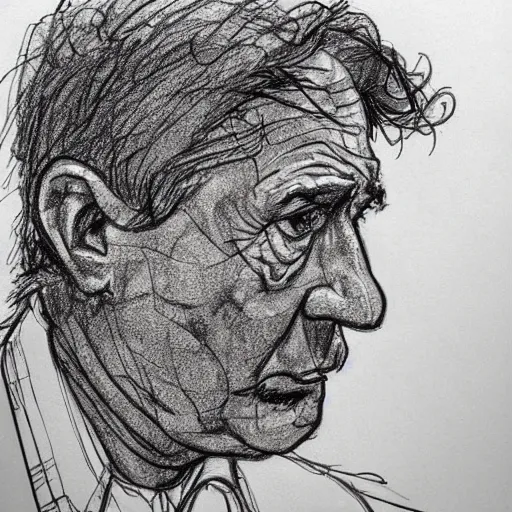 Prompt: a realistic yet scraggly portrait sketch of the side profile of a stern and sophisticated the medic, trending on artstation, intricate details, in the style of frank auerbach, in the style of sergio aragones, in the style of martin ansin, in the style of david aja, in the style of mattias adolfsson