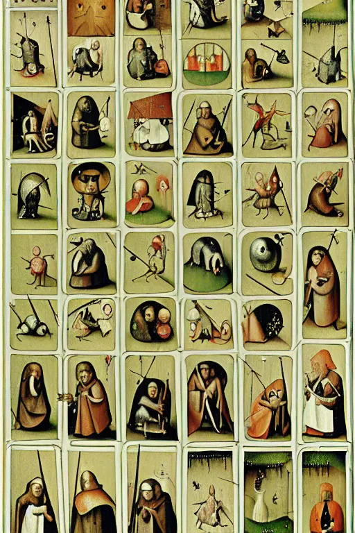 Image similar to hieronymus bosch sprite sheet