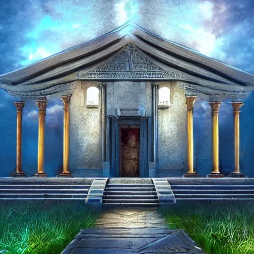 Prompt: the temple of creativity, atmospheric, highly detailed