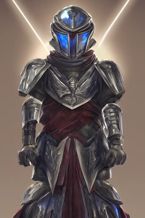 Image similar to helmet armor guardian destiny in witch queen illumination ray tracing hdr fanart arstation by sung choi robot ninja mask and eric pfeiffer and gabriel garza and casper konefal