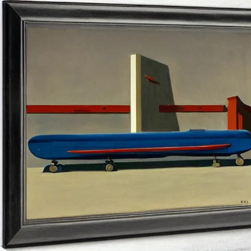 Prompt: San Francisco Airport by Edward hopper