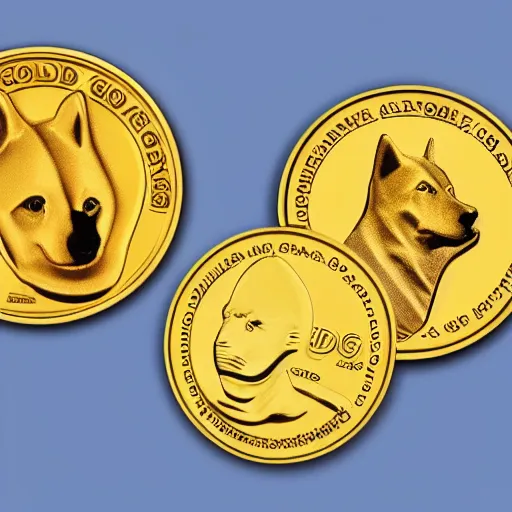 Prompt: solid gold doge coin