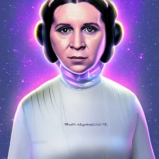 Image similar to digital full body portrait of young princess leia