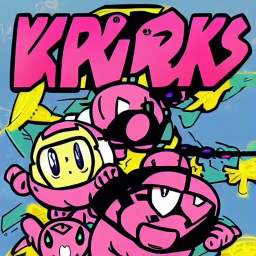 Image similar to kirby in the style of jack kirby