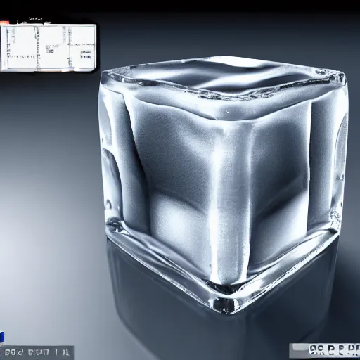 Image similar to vanilla ice, in a ice cube, 8 k, ultra realistic details