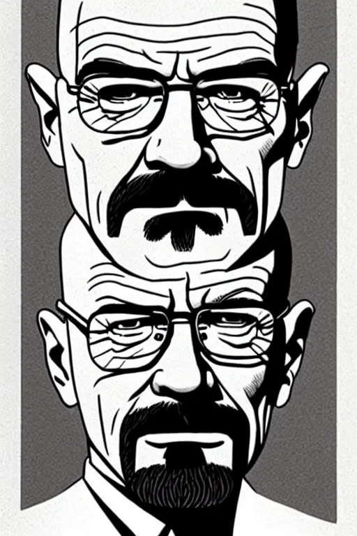 Image similar to walter white, as drawn by dan decarlo, highly detailed,