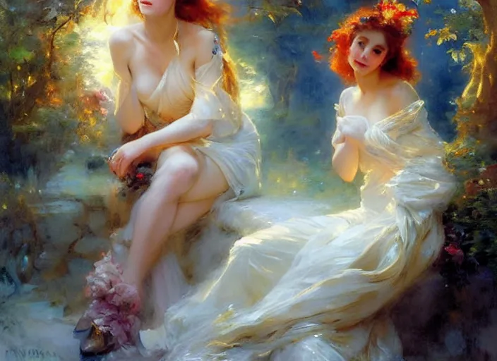 Image similar to princess of fire by vladimir volegov and alexander averin and delphin enjolras and daniel f. gerhartz and pierre auguste cot