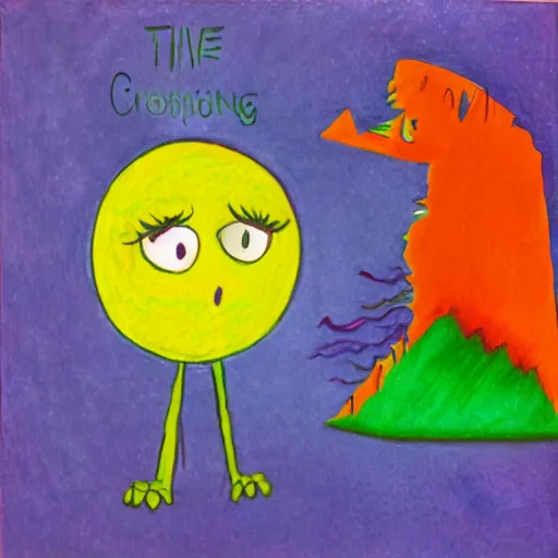 Prompt: the howling crayon by tim jacob's
