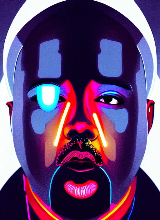 Prompt: symmetry!! portrait of kanye west, sci - fi, tech wear, glowing lights!! intricate, elegant, highly detailed, digital painting, artstation, concept art, smooth, sharp focus, illustration, art by artgerm and greg rutkowski and alphonse mucha