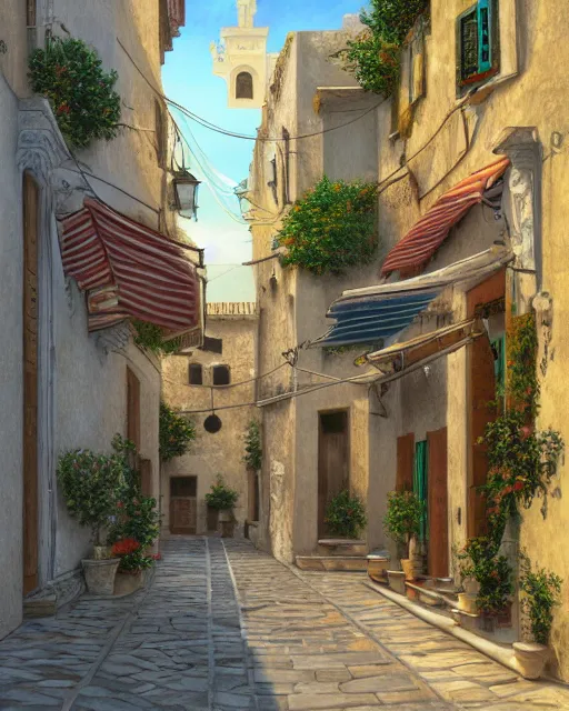 Image similar to conversano, apulia by yoshitaka amano 4 k hyper detailed trending on artstation