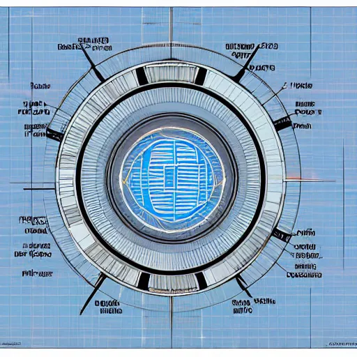 Image similar to blueprints for a fusion reactor