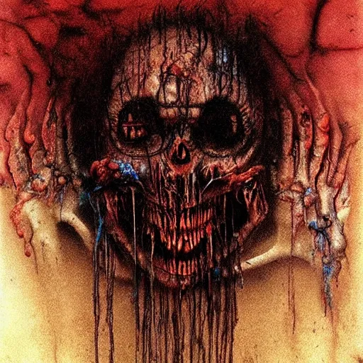 Prompt: acid rich colors, giger beksinski gammell horror king chaos, bleeding colors, big budget movie scene, horror reality, award winning photograph, cinematic lighting, realistic!, hyperrealism, realistic refine flavor, real polaroid picture