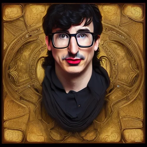 Prompt: photo booth, john oliver with adam driver, john oliver, adam driver, john oliver, stylized, centered, dark, smokey, fantasy, intricate, highly detailed, digital painting, deviant art, art by artgerm, art by greg rutkowski, art by alphonse mucha