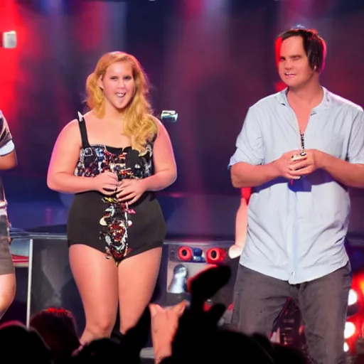 Image similar to amy schumer on stage with blink 182