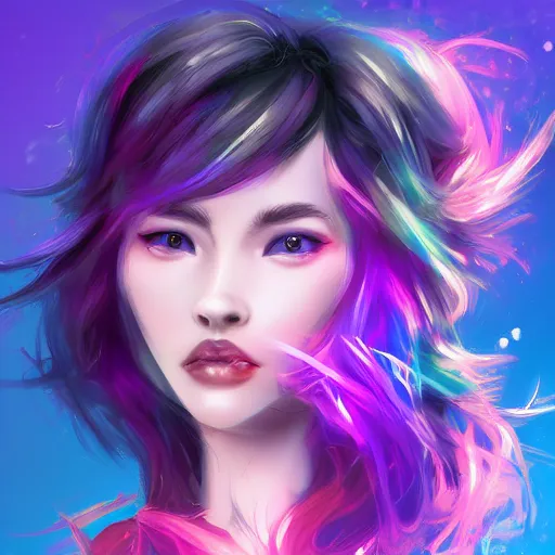 Prompt: the most original and beautiful profile picture on discord, 4 k, beautiful gorgeous digital art, trending on artstation