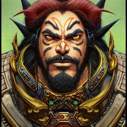 Image similar to prompt : portrait of warcraft character painted in miyazaki color style drawn by katsuhiro otomo and takato yamamoto, inspired by fables, china doll face, smooth face feature, intricate oil painting, high detail, sharp high detail, manga and anime 2 0 0 0