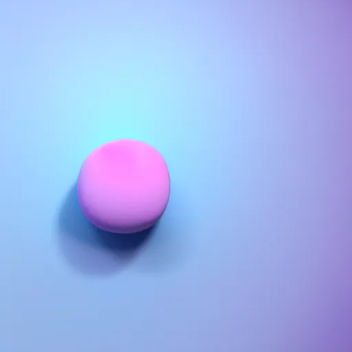 Image similar to 3 d render of a light blue and pink blob on a white background, blender, pastel colors, minimalistic