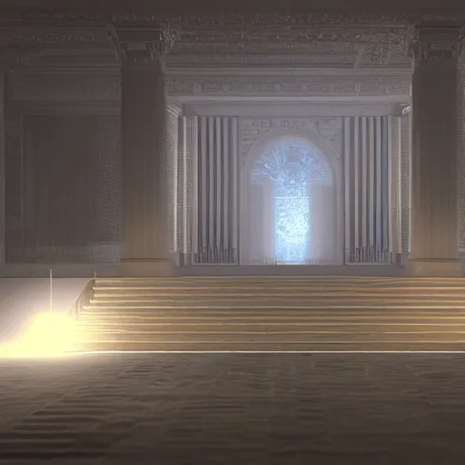 Prompt: the grand entrance, art by kotaro chiba, volumetric lighting