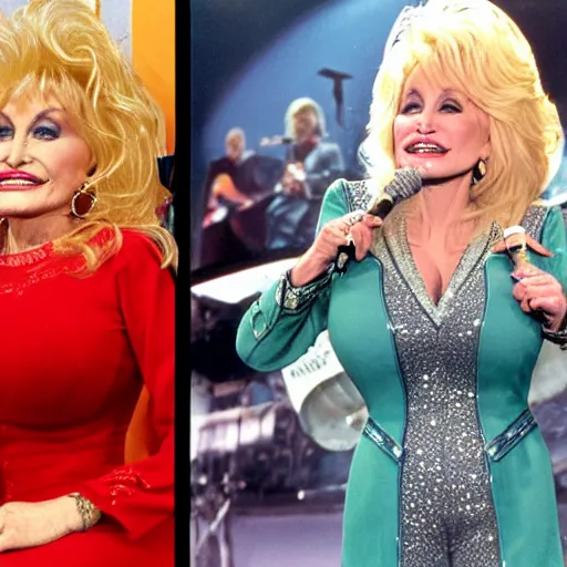 Prompt: Dolly Parton guest stars on an episode of Deep Space Nine