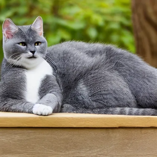 Gray cat with sales white paws