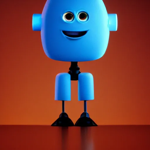 Image similar to Happy Minimalist robot in the shape of a paintbrush, beautiful lighting, sharp, details, hyper-detailed, pixar, 8K