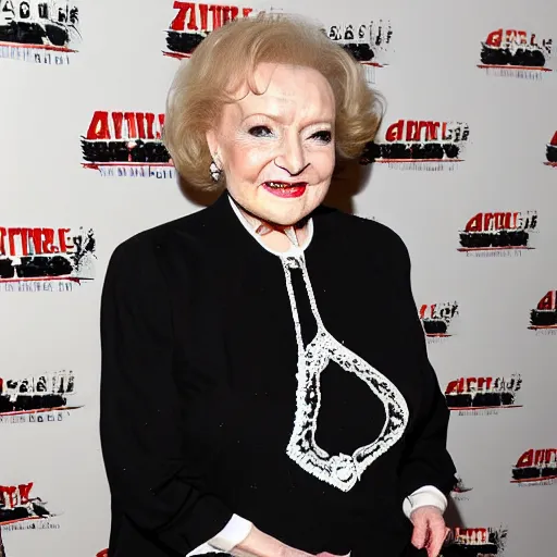 Prompt: betty white returning from the dead leading any army of zombies