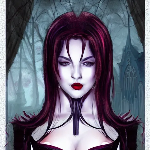 Image similar to ai rendition of the most beautiful vampire queen