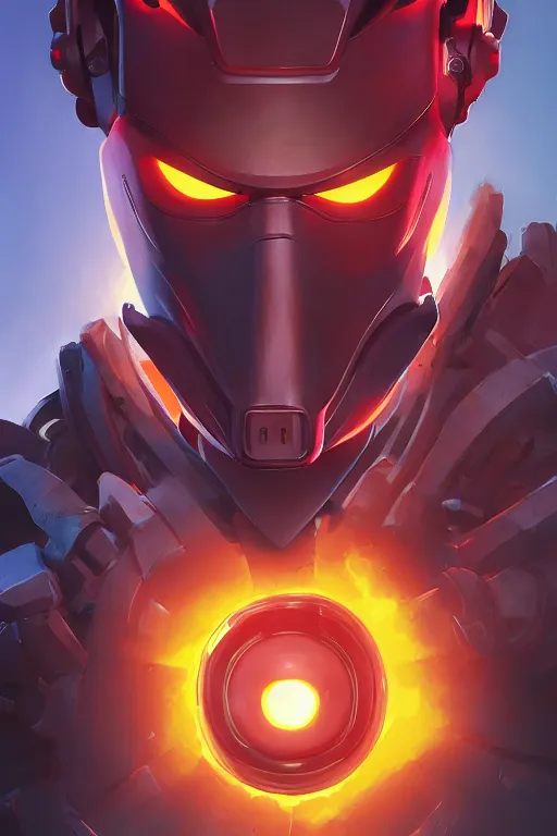 Image similar to epic mask helmet robot ninja portrait stylized as fornite style game design fanart by concept artist gervasio canda, behance hd by jesper ejsing, by rhads, makoto shinkai and lois van baarle, ilya kuvshinov, rossdraws global illumination radiating a glowing aura global illumination ray tracing hdr render in unreal engine 5