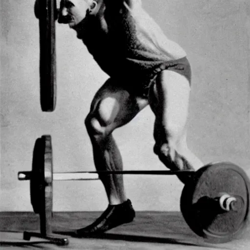 Image similar to portrait of nosferatu doing weightlifting, sport photography