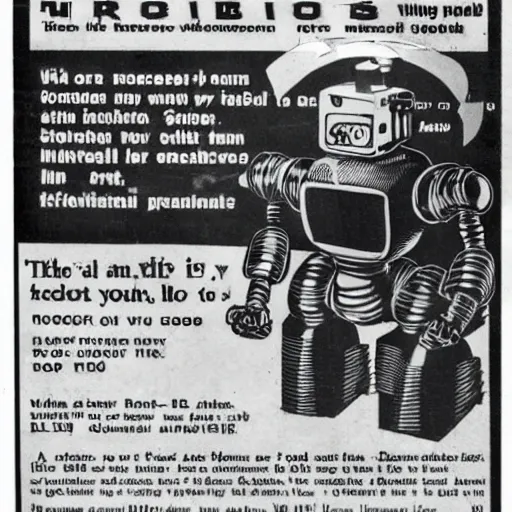 Image similar to Advert for RobCo robots