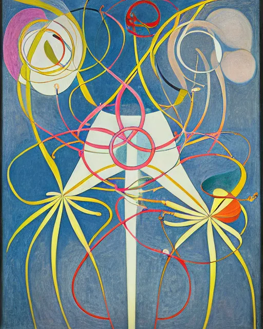 Image similar to blossoming rhythm, imperil, by hilma af klint, moebius, laurie greasly