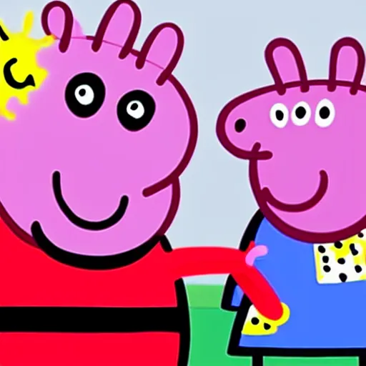 Prompt: peppa pig but he is a black man