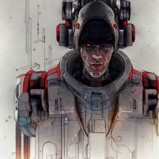 Prompt: Cyborg from Ghost in the shell by Enki bilal and Salvador Dali, cyberpunk, impressive perspective, aesthetic, masterpiece, trending on artstation