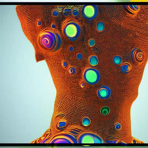 Image similar to enigma of our age, 8 k film trending on behancehd, a hyperrealistic mixed media collaboration of gustav klimt and salvador dali, rendered in cinema 4 d, cybernetic bioluminescent fungus