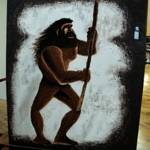 Image similar to a caveman wall painting of darksearch