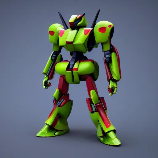 Image similar to 3 d gunpla, lizard, i robot style, pastelle colors, toy, hard surface, octane render