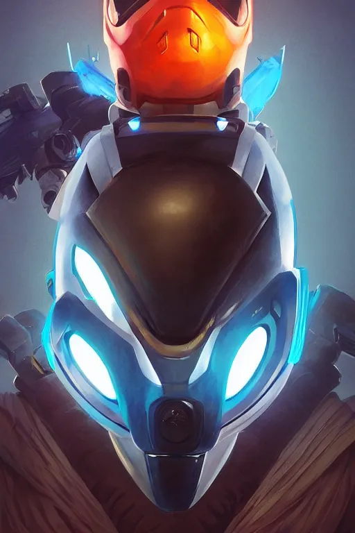 Image similar to epic mask helmet robot ninja portrait stylized as fornite style game design fanart by concept artist gervasio canda, behance hd by jesper ejsing, by rhads, makoto shinkai and lois van baarle, ilya kuvshinov, rossdraws global illumination radiating a glowing aura global illumination ray tracing hdr render in unreal engine 5