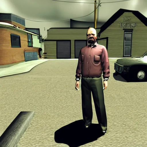 Prompt: walter white in gmod