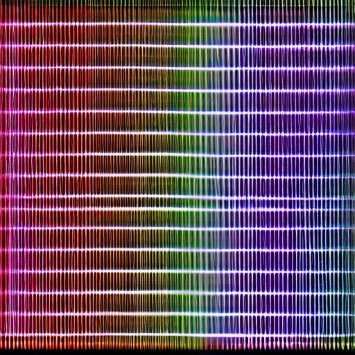 Prompt: analog glitch rainbow pixel waves on crt tv