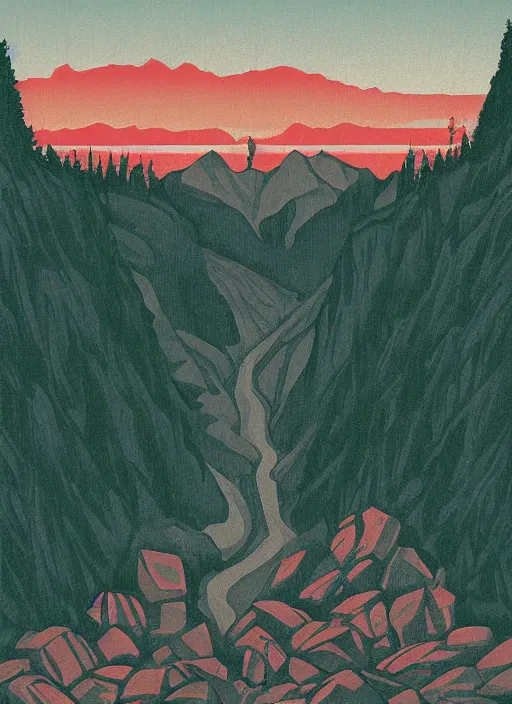 Image similar to Twin Peaks artwork by Otto Nielsen